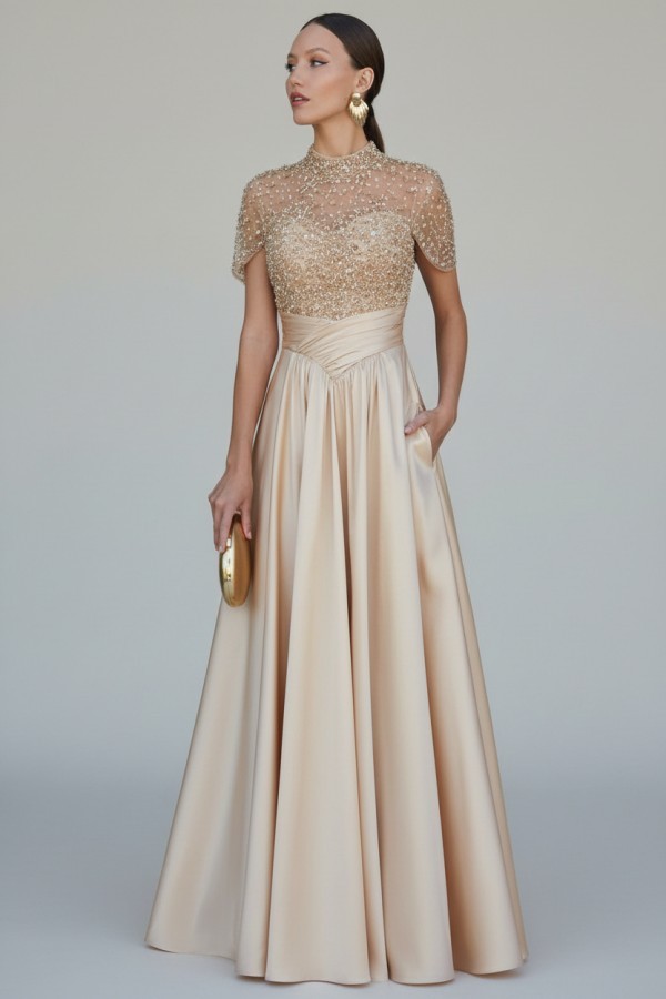 Elegante Abendkleider Lang Dunkel Grün Ballkleider Glitzer Online