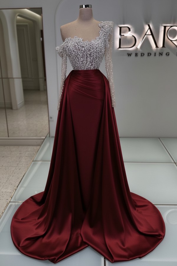 Luxus Abendkleider Lang Glitzer Ballkleider Abiballkleider Mit Ärmel