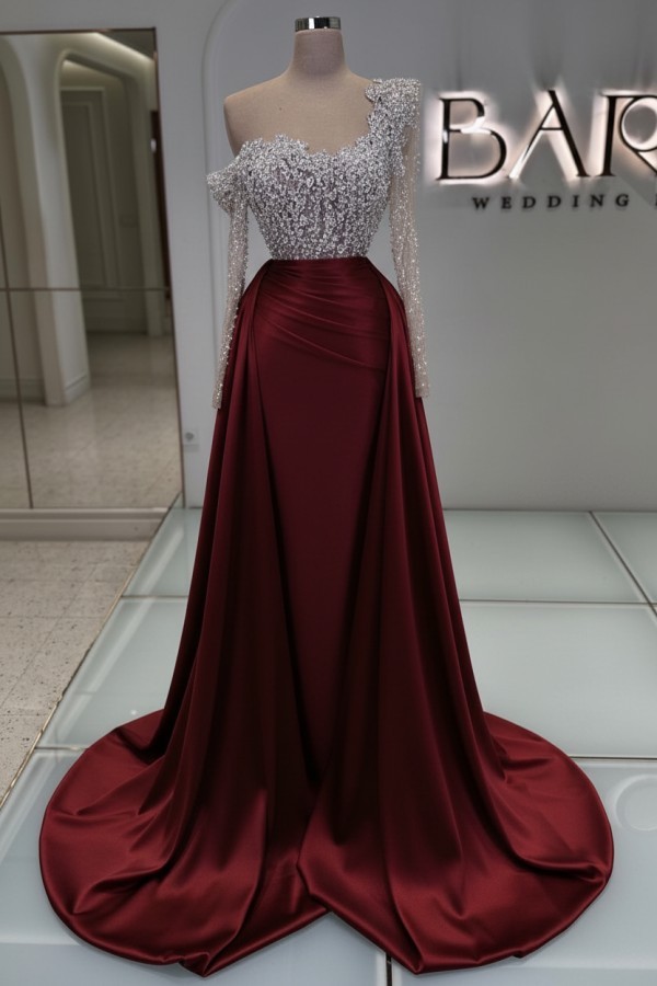 Luxus Abendkleider Lang Glitzer Ballkleider Abiballkleider Mit Ärmel