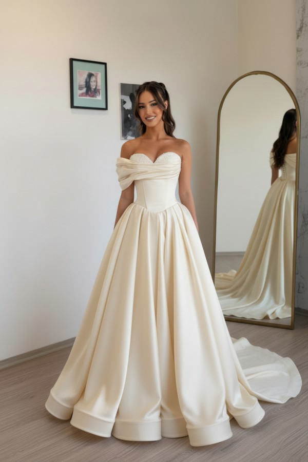 Champagnergold Ballkleid Lang Günstig Abendkleid Abendmoden Online