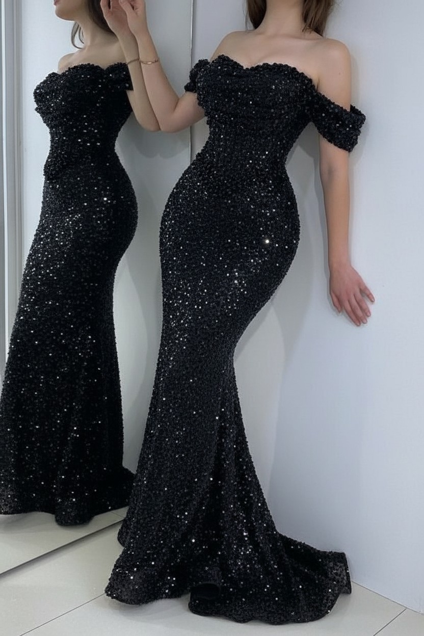 Elegante Abendkleider mit Glitzer | Abiballkeldier Schlict Online