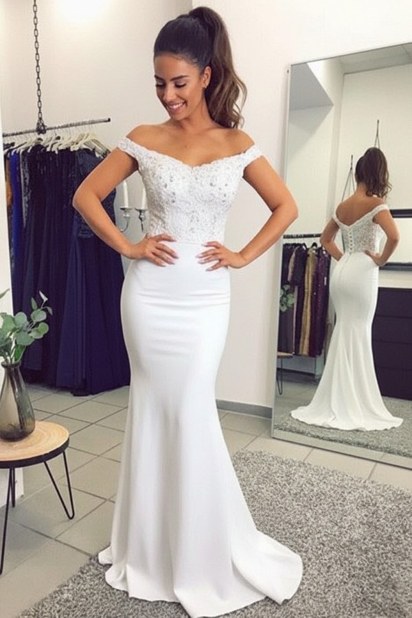 Navy Blau Spitze Abendkleid Abiballkleider | Abendkleider Lang Günstig Meerjungfrau