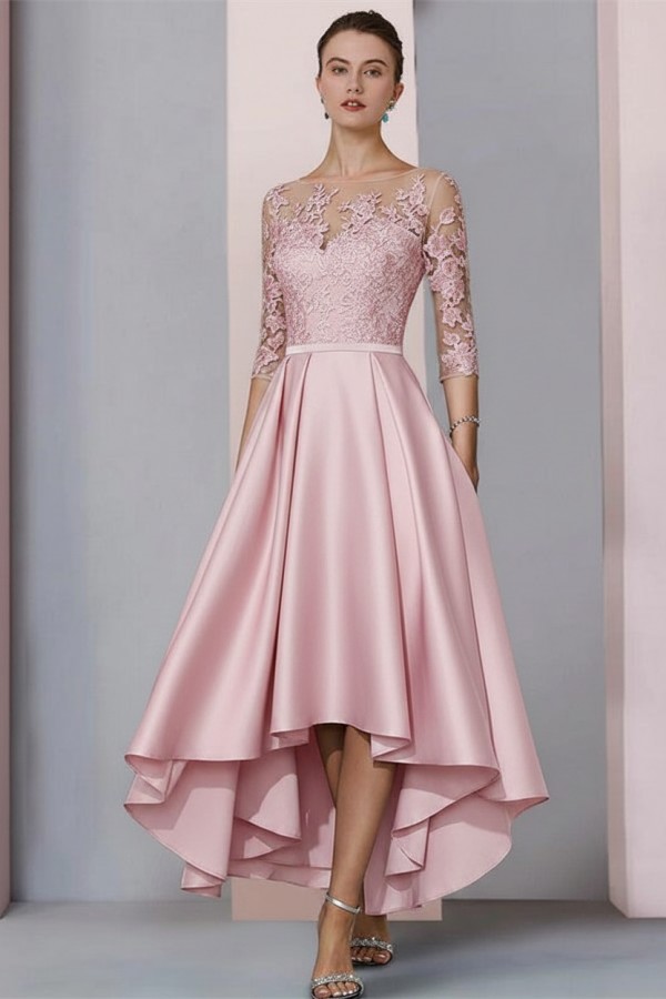 Schwarzes Brautmutterkleid Kurz | Brautmutterkleider mit Ärmel