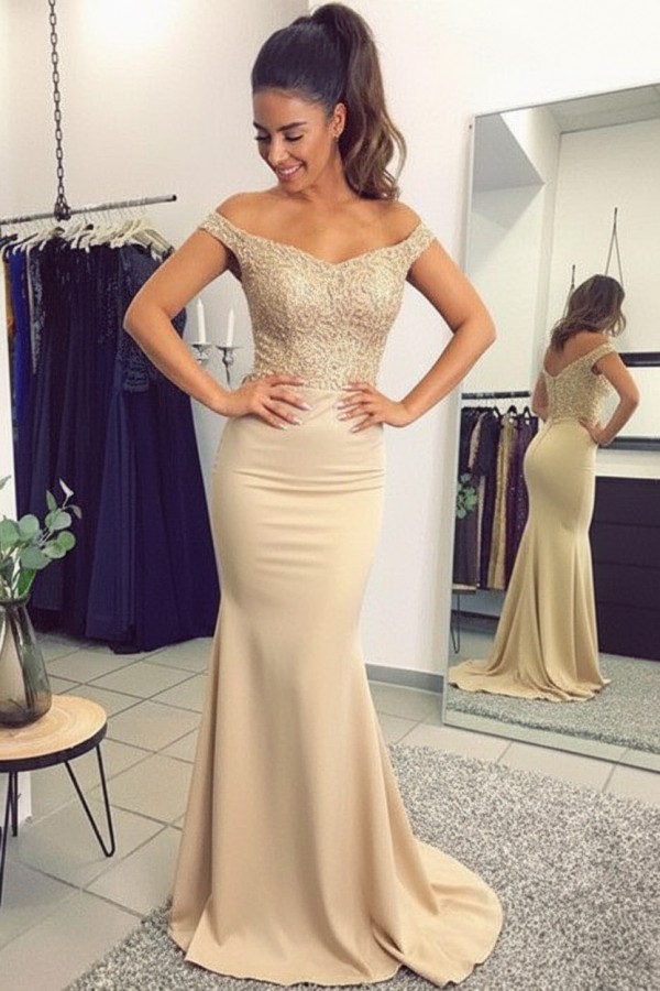 Navy Blau Spitze Abendkleid Abiballkleider | Abendkleider Lang Günstig Meerjungfrau