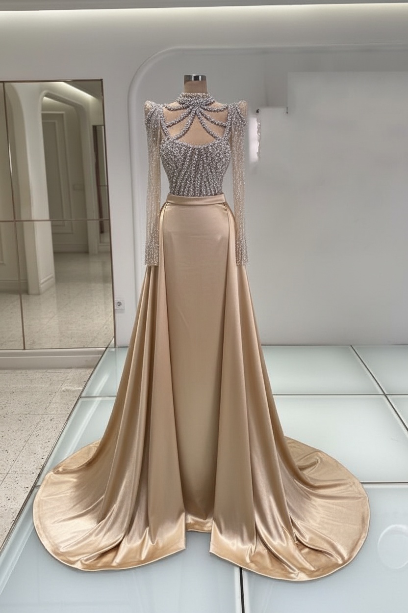 Schwarzes Abendkleid Lang Mit Ärmel Ballkleider Abiballkleider Online