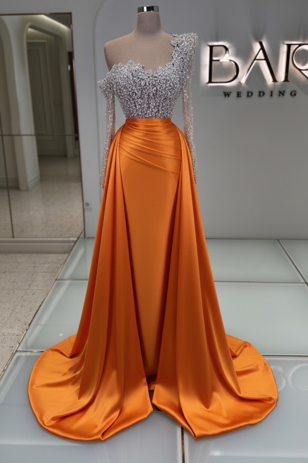 Luxus Abendkleider Lang Glitzer Ballkleider Abiballkleider Mit Ärmel