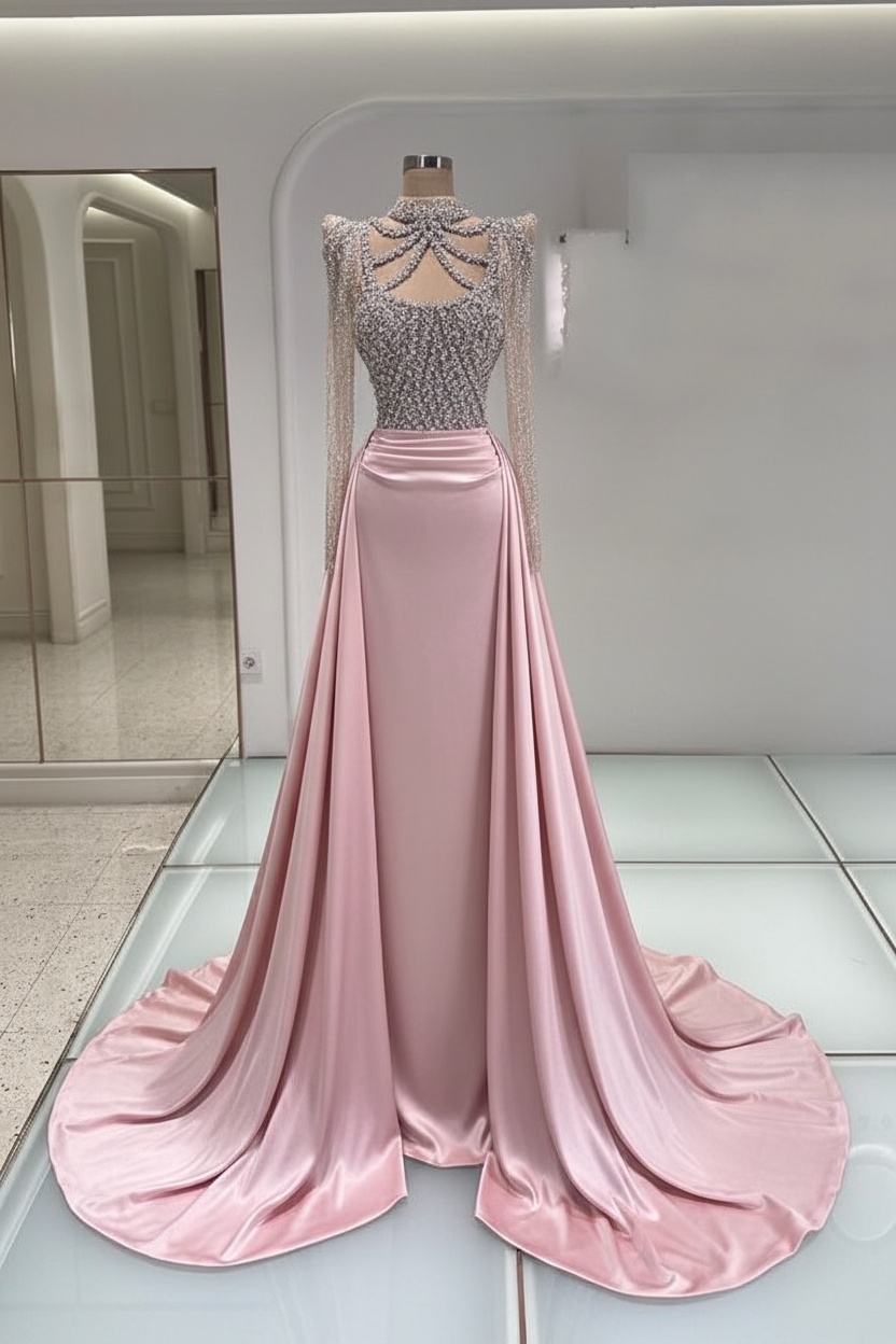 Schwarzes Abendkleid Lang Mit Ärmel Ballkleider Abiballkleider Online