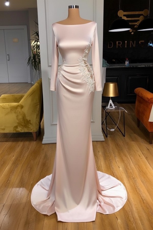 Elegante Abendkleider Lang Weiße Mit Ärmel Ballkleider Glitzer