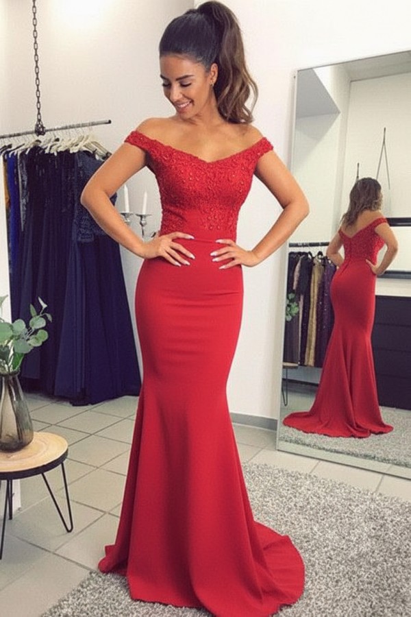 Navy Blau Spitze Abendkleid Abiballkleider | Abendkleider Lang Günstig Meerjungfrau