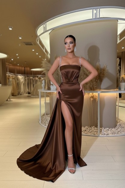 Designer Abendkleider Lang Grün | Abiballkleider mit Glitzer