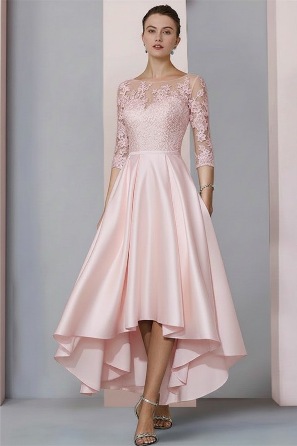 Schwarzes Brautmutterkleid Kurz | Brautmutterkleider mit Ärmel