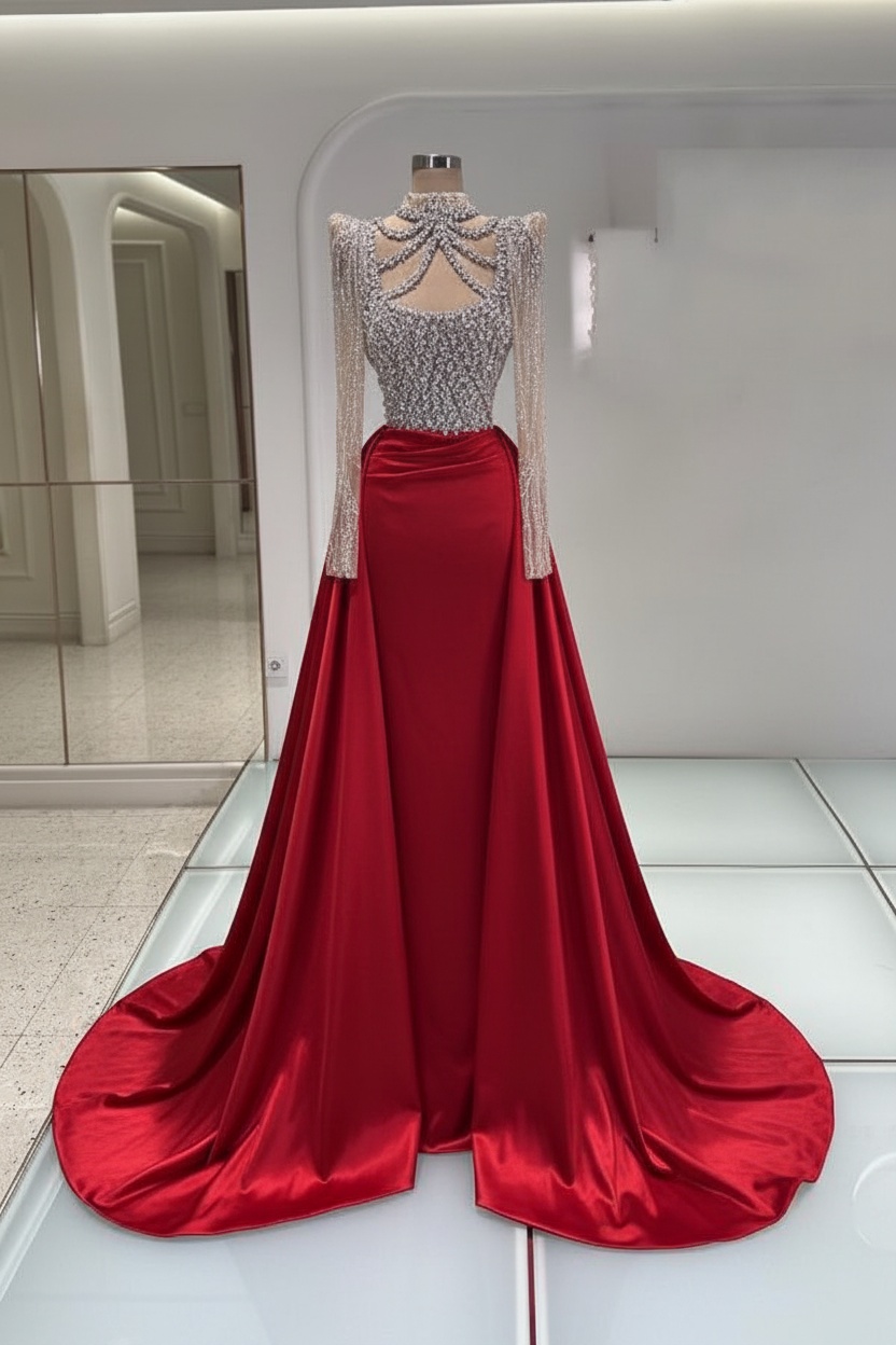 Schwarzes Abendkleid Lang Mit Ärmel Ballkleider Abiballkleider Online