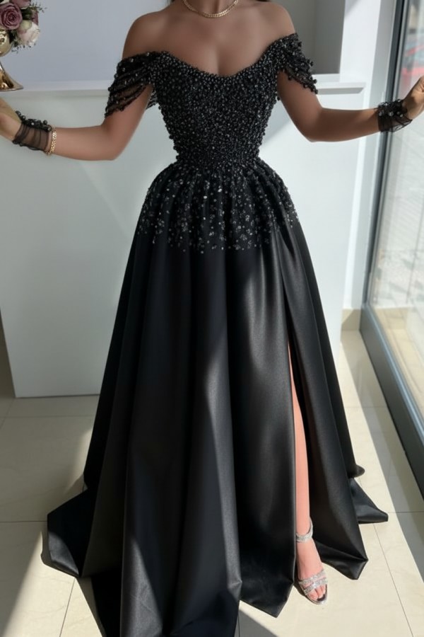 Luxus Abendkleider Lang Grün | Abiballkleider mit Glitzer