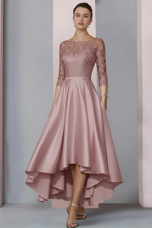 Schwarzes Brautmutterkleid Kurz | Brautmutterkleider mit Ärmel