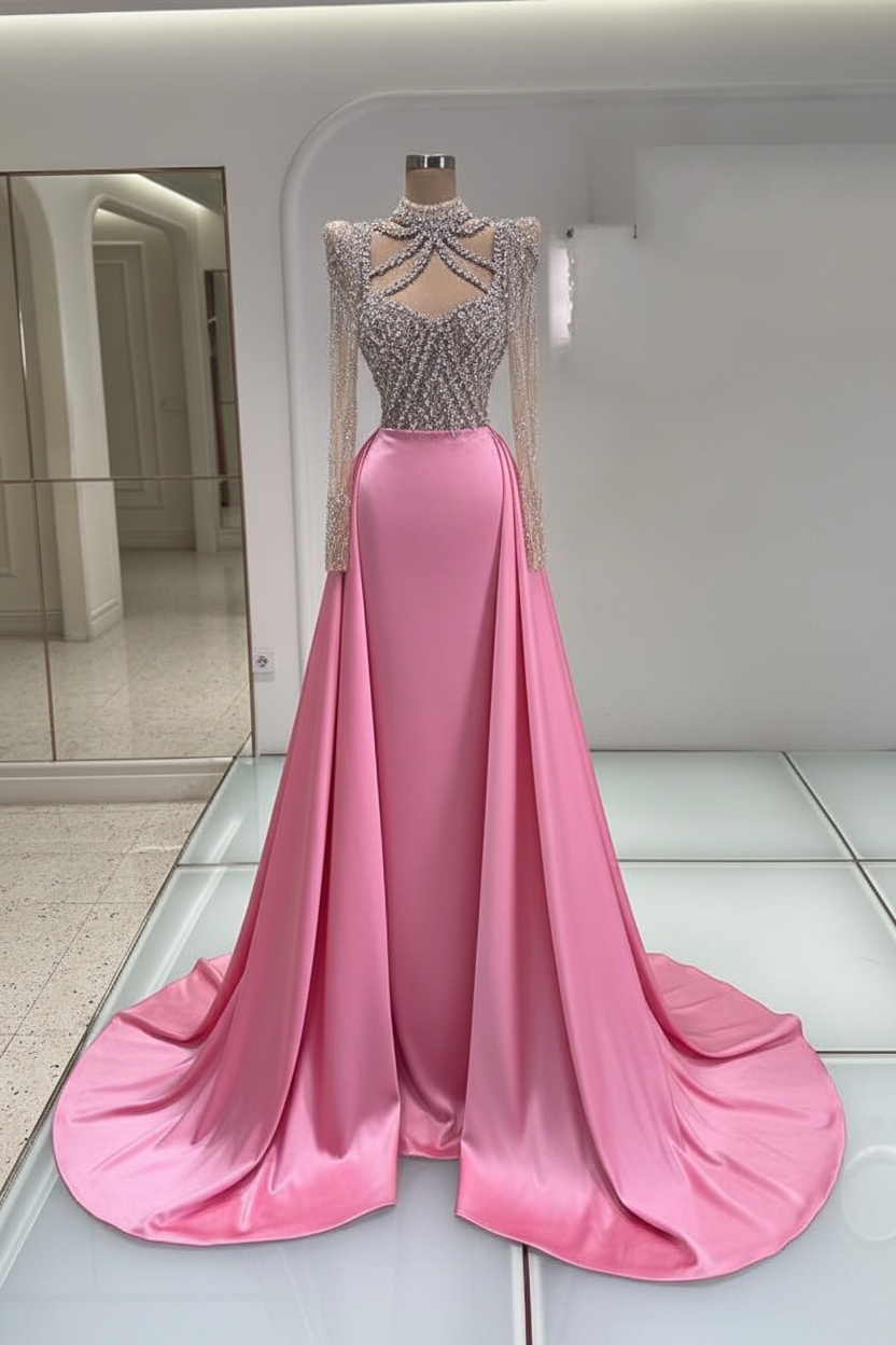 Schwarzes Abendkleid Lang Mit Ärmel Ballkleider Abiballkleider Online