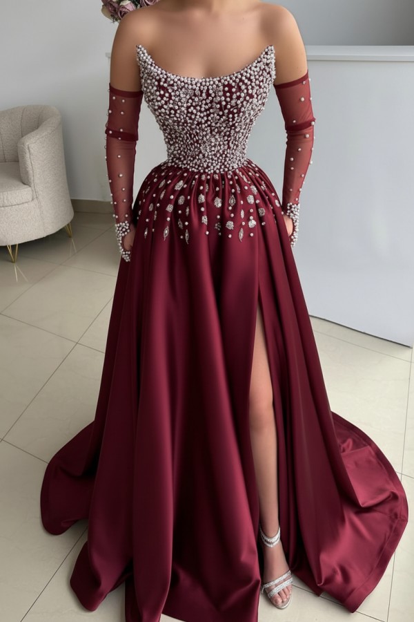 Seladongrüne Ballkleider Lang Glitzer Abendkleider Abiballkleider Günstig