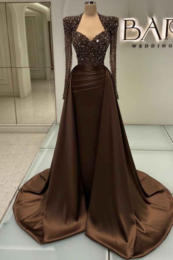 Weiße Abendkleider Mit Ärmel | Abiballkleider Lang Mit Glitzer