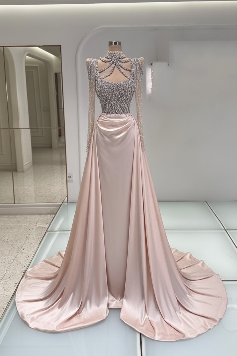 Schwarzes Abendkleid Lang Mit Ärmel Ballkleider Abiballkleider Online