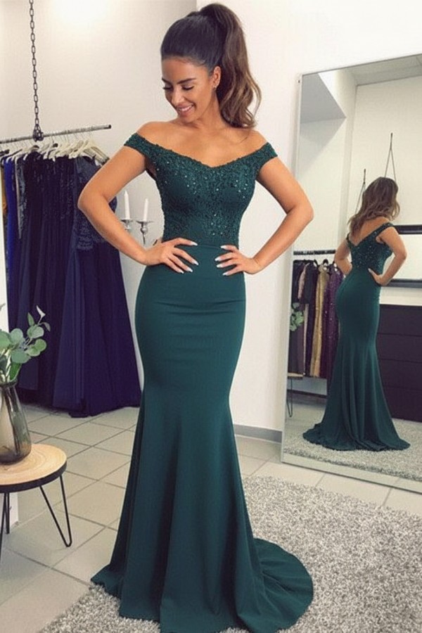 Navy Blau Spitze Abendkleid Abiballkleider | Abendkleider Lang Günstig Meerjungfrau
