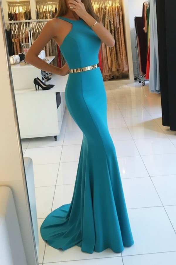 Schwarz Abendkleider Lang Günstig | Mint Grün Abiballkleider Lang