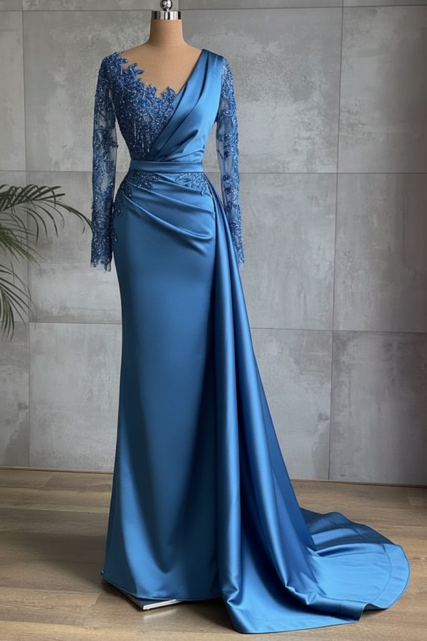 Rote Abendkleider Mit Ärmel | Abiballkleider Lang Günstig