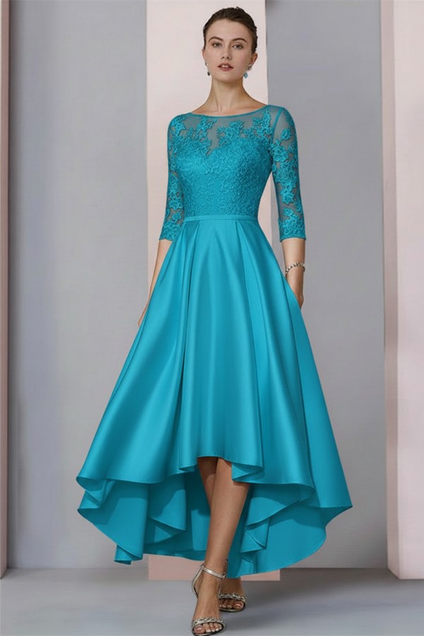 Schwarzes Brautmutterkleid Kurz | Brautmutterkleider mit Ärmel