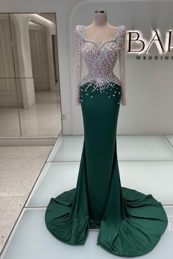 Schönes Abendkleid Lang Schwarz Abiballkleider Ballkleider mit Glitzer