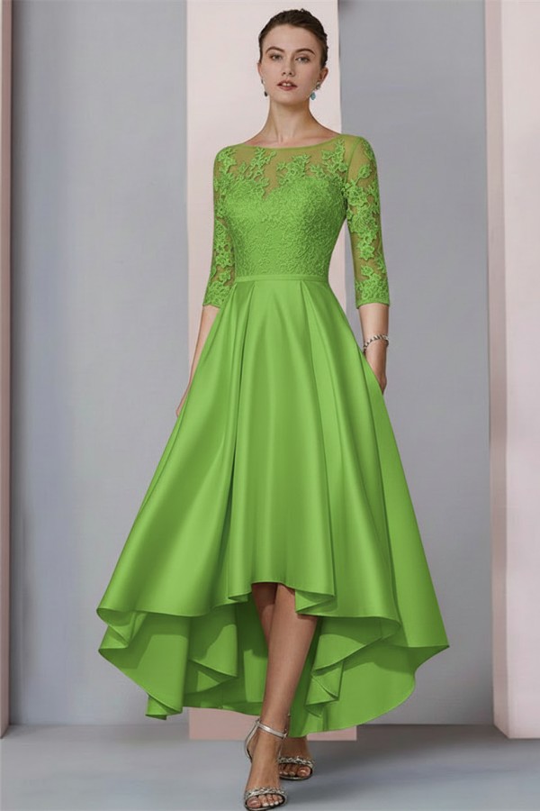 Schwarzes Brautmutterkleid Kurz | Brautmutterkleider mit Ärmel
