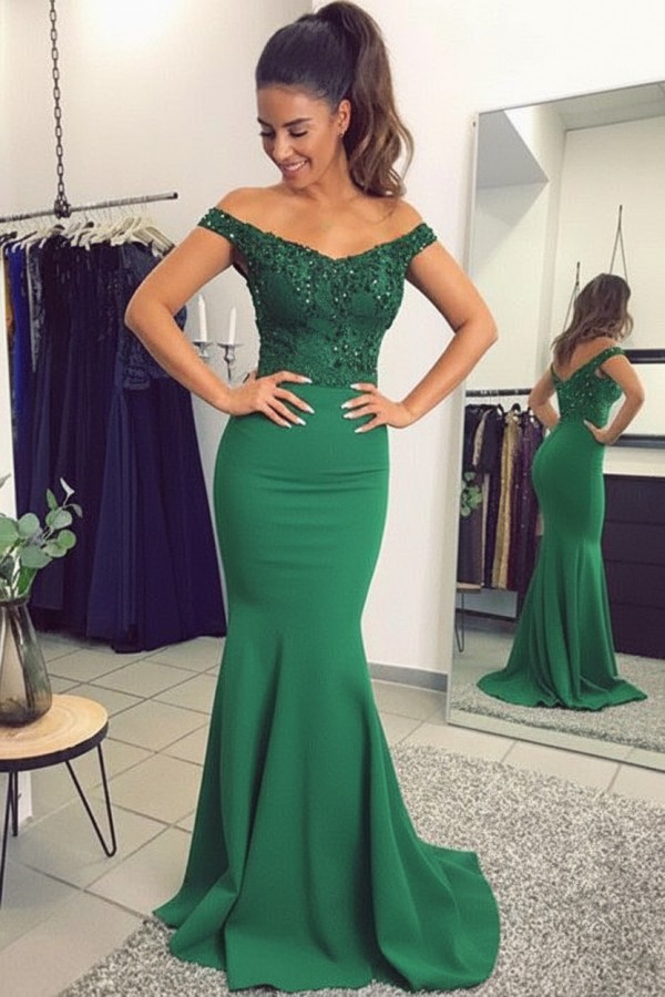 Navy Blau Spitze Abendkleid Abiballkleider | Abendkleider Lang Günstig Meerjungfrau