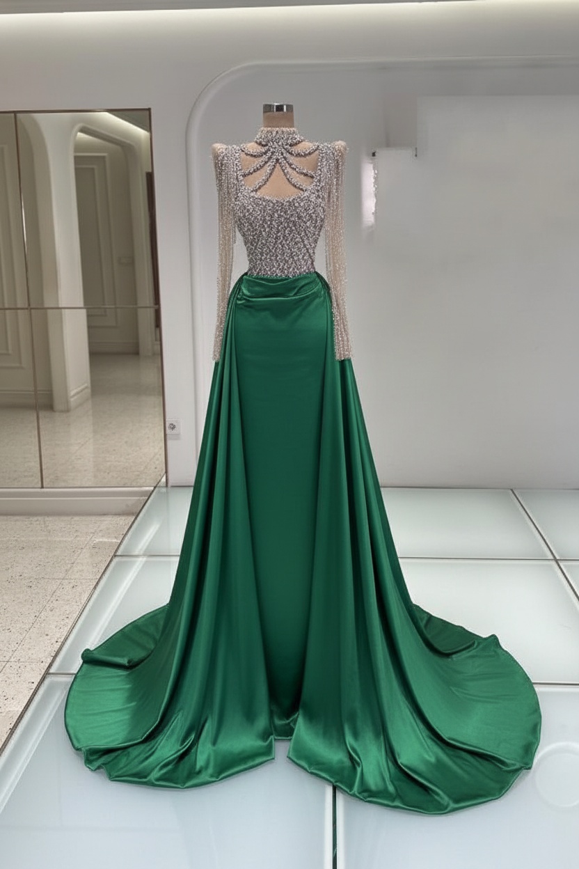 Schwarzes Abendkleid Lang Mit Ärmel Ballkleider Abiballkleider Online