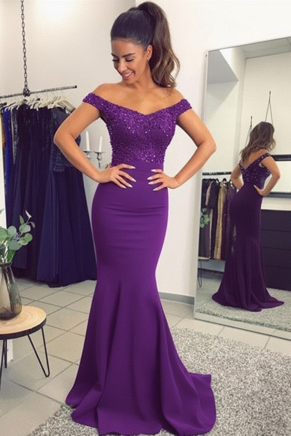 Navy Blau Spitze Abendkleid Abiballkleider | Abendkleider Lang Günstig Meerjungfrau