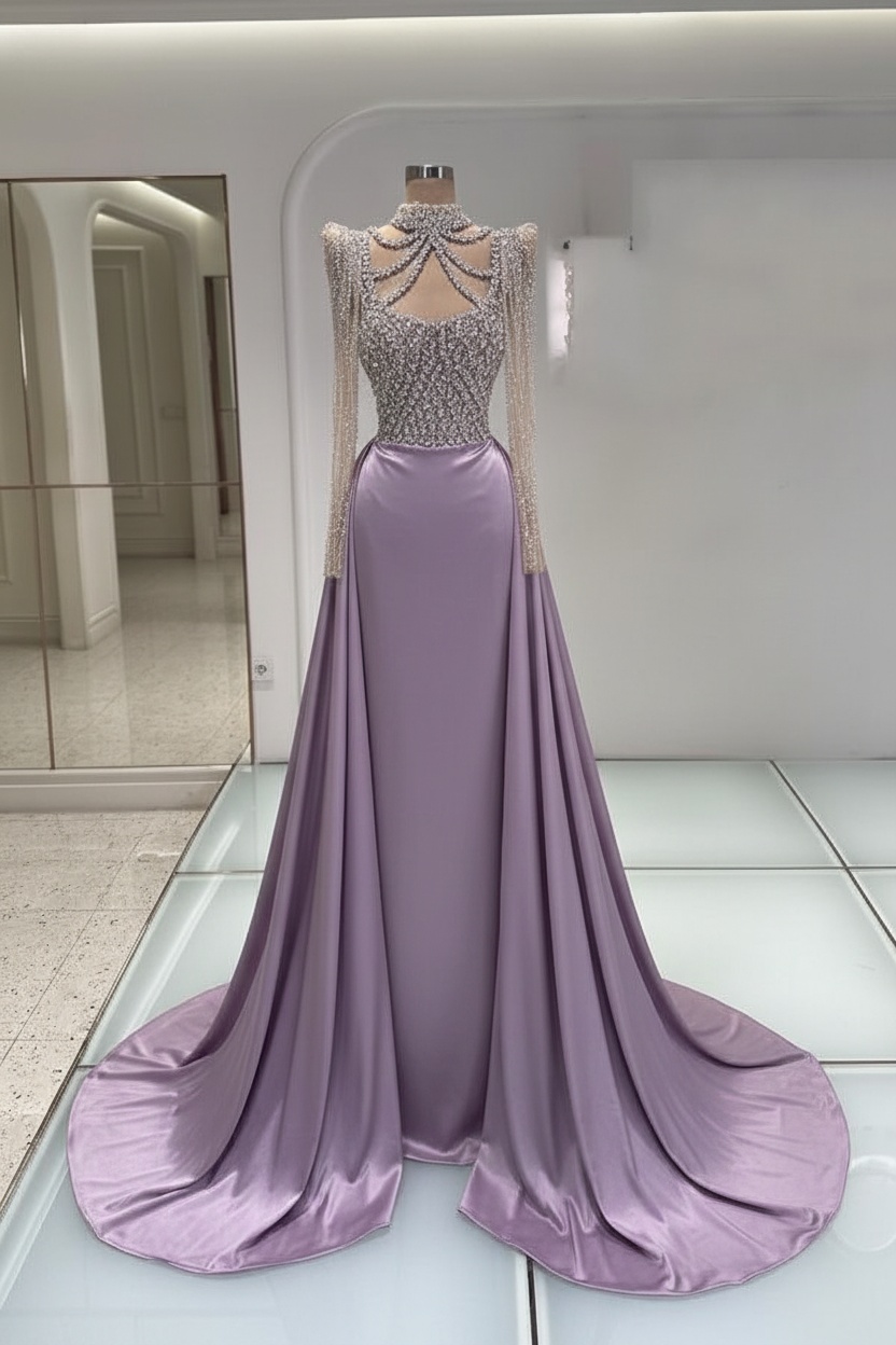 Schwarzes Abendkleid Lang Mit Ärmel Ballkleider Abiballkleider Online