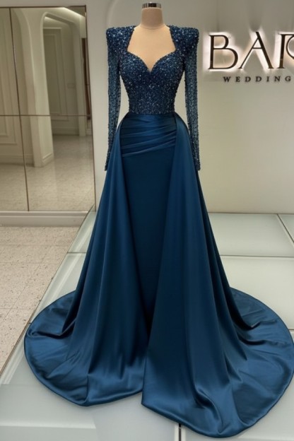 Weiße Abendkleider Mit Ärmel | Abiballkleider Lang Mit Glitzer