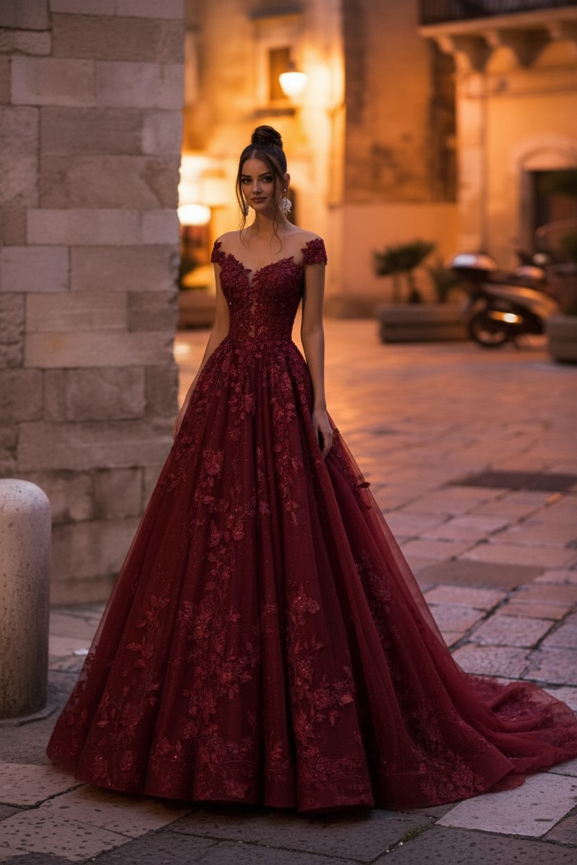 Wunderschöne Hochzeitskleider A Linie | Brautkleider mit Spitze