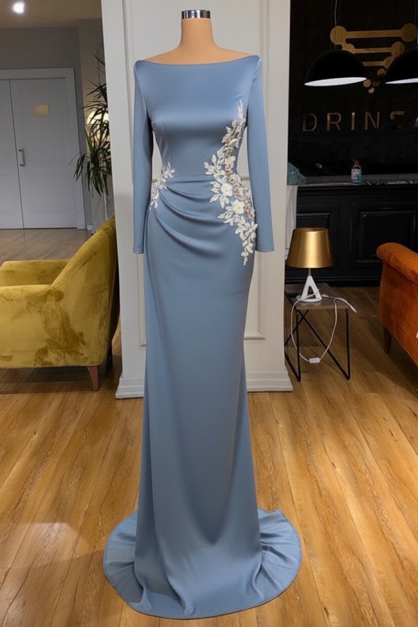 Elegante Abendkleider Lang Weiße Mit Ärmel Ballkleider Glitzer