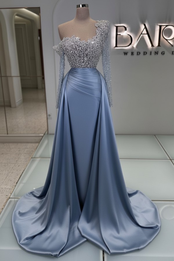 Luxus Abendkleider Lang Glitzer Ballkleider Abiballkleider Mit Ärmel