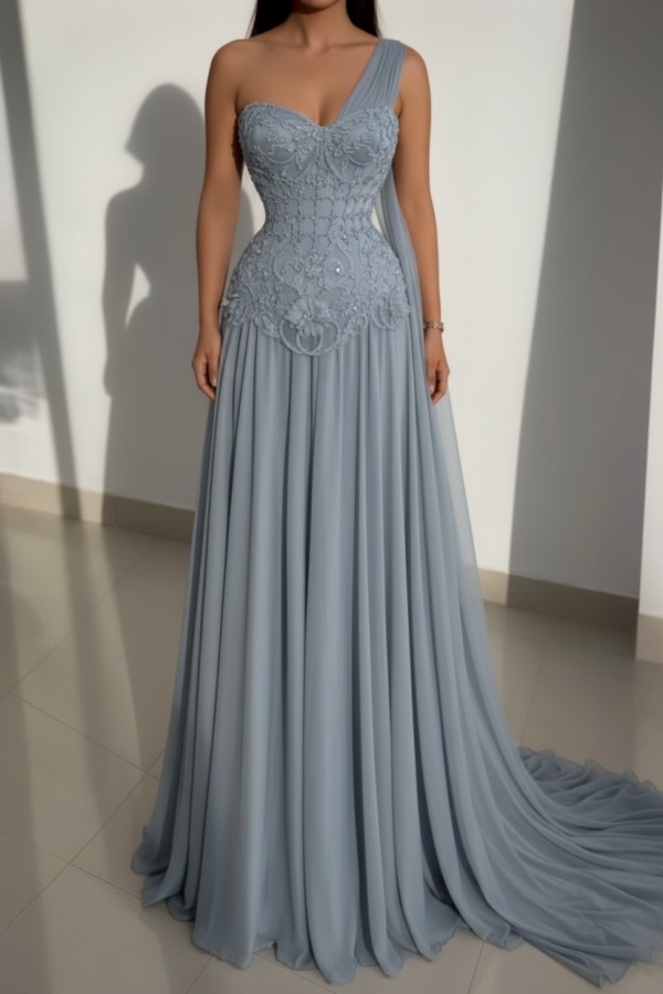 Schöne Abendkleider Lang Rosa Ballkleider mit Spitze