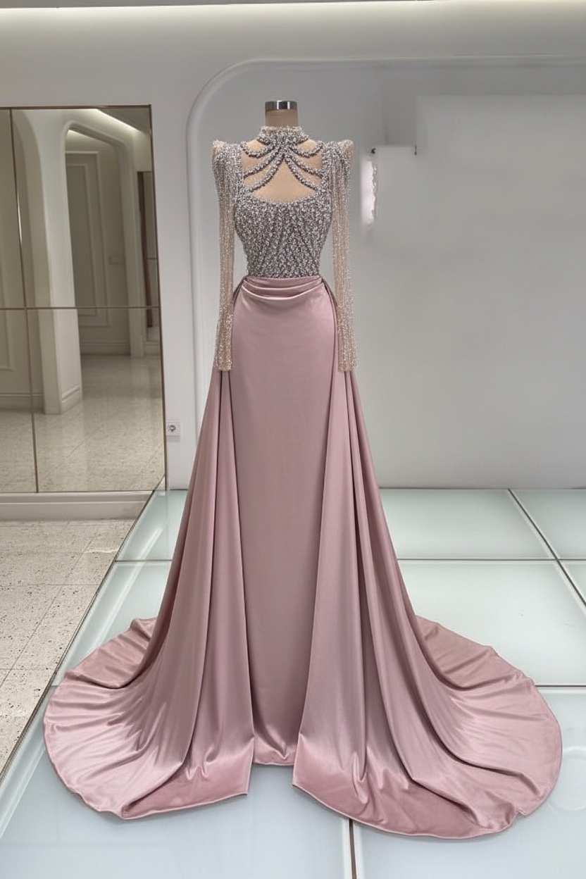 Schwarzes Abendkleid Lang Mit Ärmel Ballkleider Abiballkleider Online