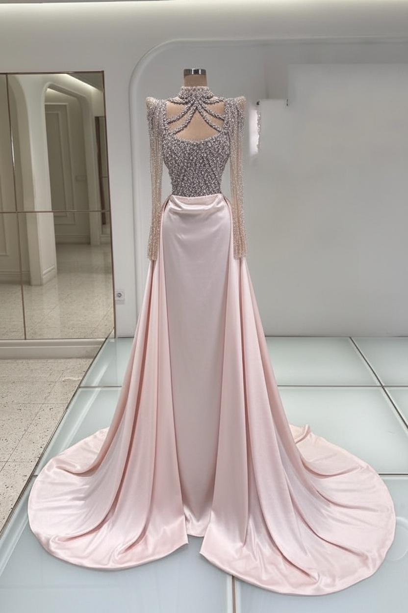 Schwarzes Abendkleid Lang Mit Ärmel Ballkleider Abiballkleider Online