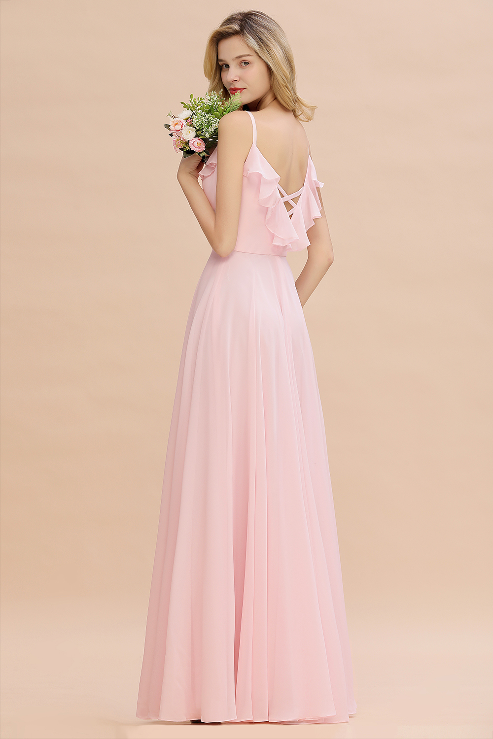 Elegante Brautjungfernkleider Rosa | Brautjungfernkleid Günstig Online