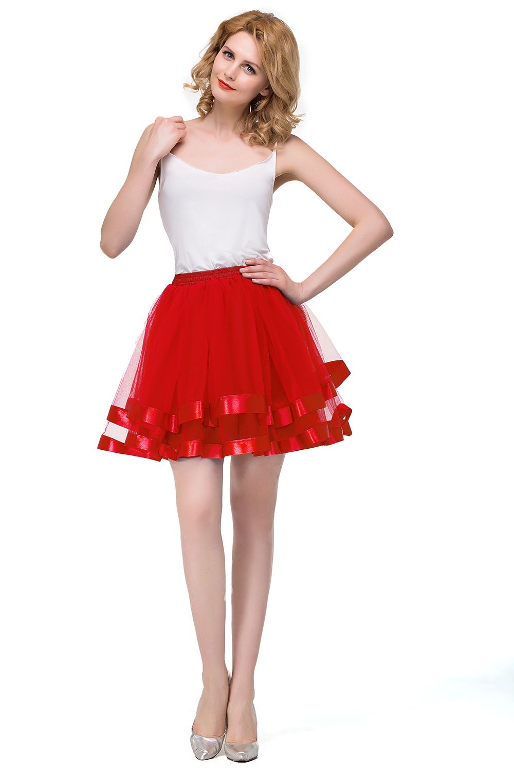 Schlechte Tutu Petticoats kurz A-Linie | Hochzeits Petticoats aus weiches Netz-Misshow.de