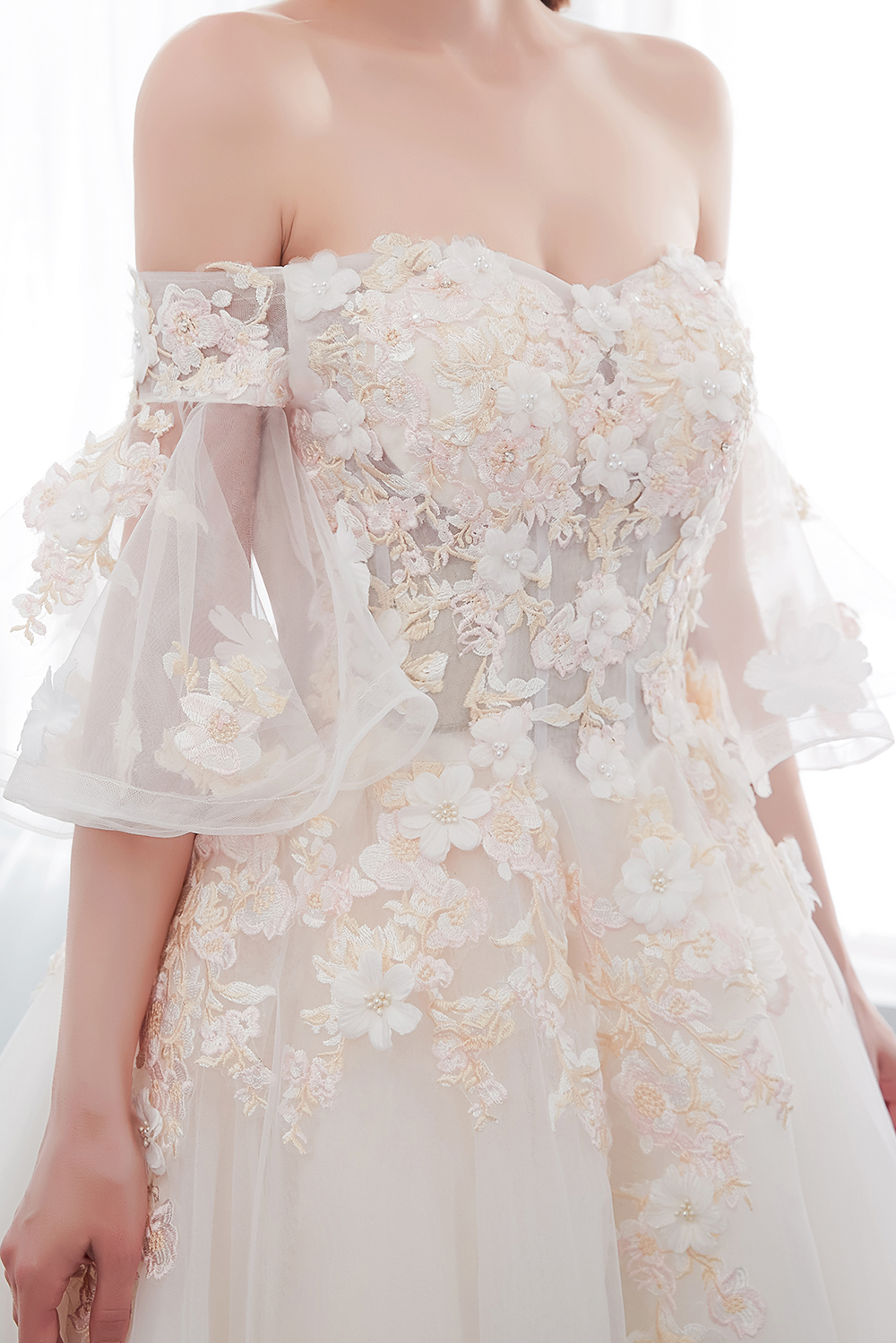 Hochzeitskleider Prinzessin Luxus | Brautkleider mit Ärmel