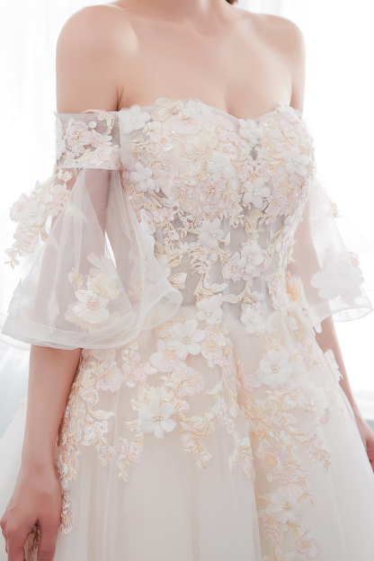 Hochzeitskleider Prinzessin Luxus | Brautkleider mit Ärmel