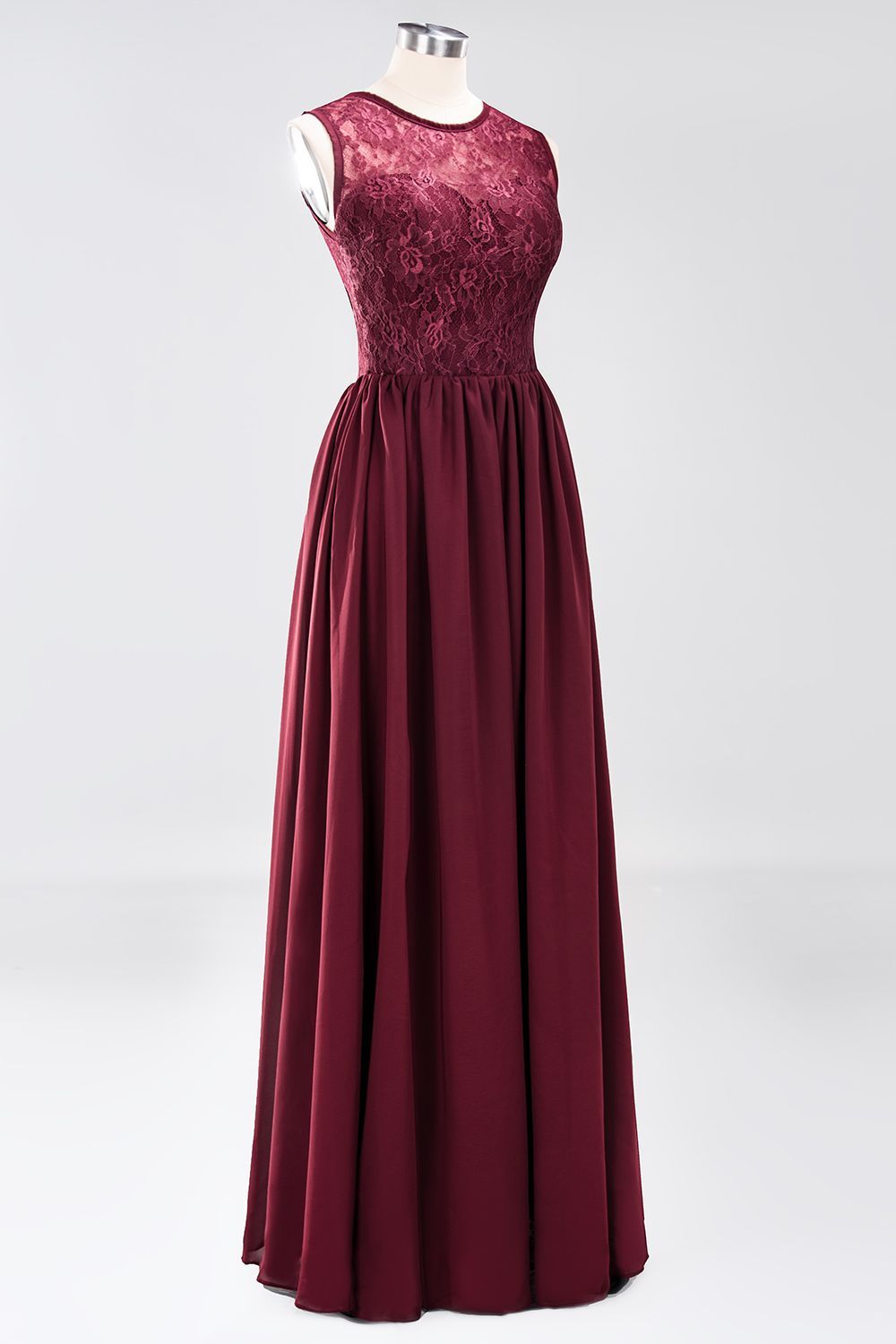 Elegante Abendkleider Weinrot | Abiballkleider Lang Günstig