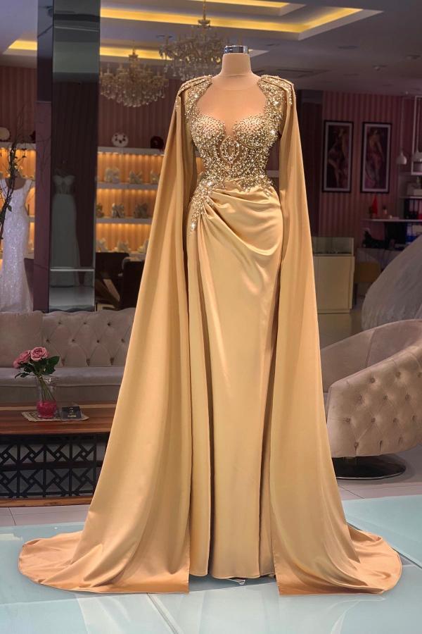 Elegante Abendkleider Lang Gold | Abiballkleider mit Glitzer