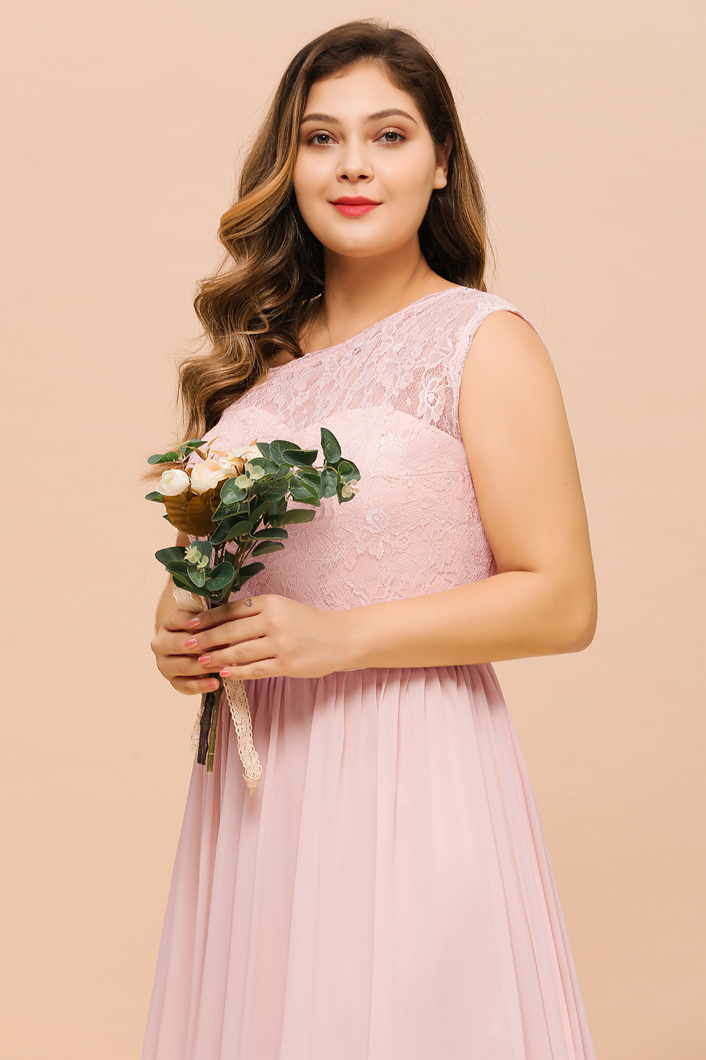 Rosa Brautjungfernkleider Günstig | Chiffon Hochzeitspartykleider