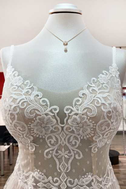 Schlichte Hochzeitskleider Günstig | Brautkleider A Linie Mit Spitze