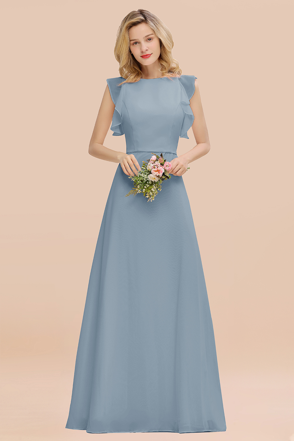 Rosa Bruatjungfernkleider Chiffon | Kleider Brautjungfer Günstig-Misshow.de