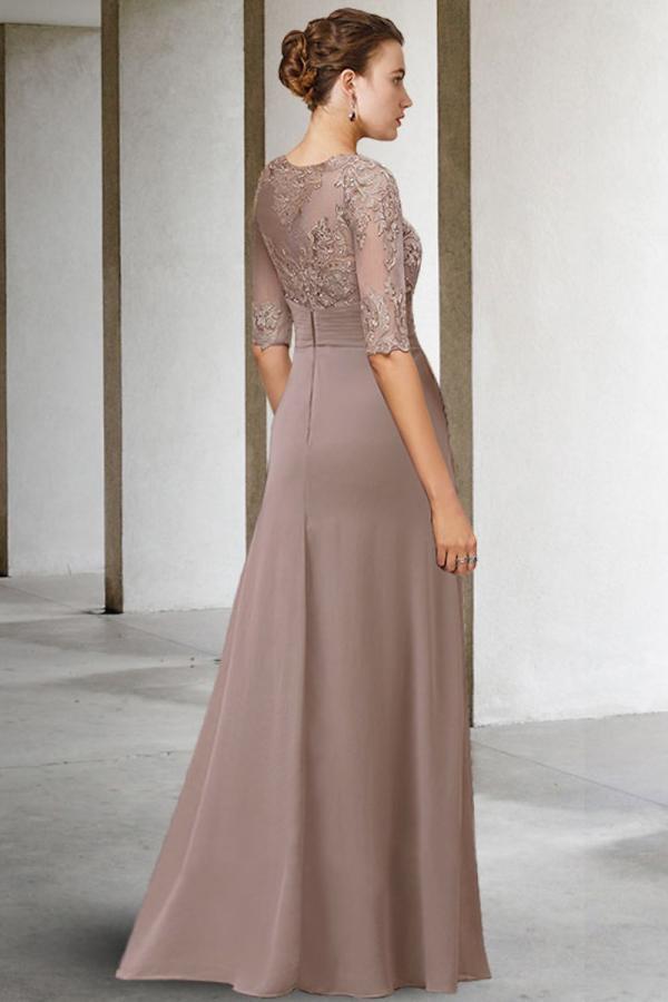 Brautmutterkleider Lang Grün | Chiffon Kleider für Brautmutter