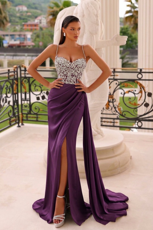 Elegante Abendkleider Lang Glitzer | Abiballkleider Sage